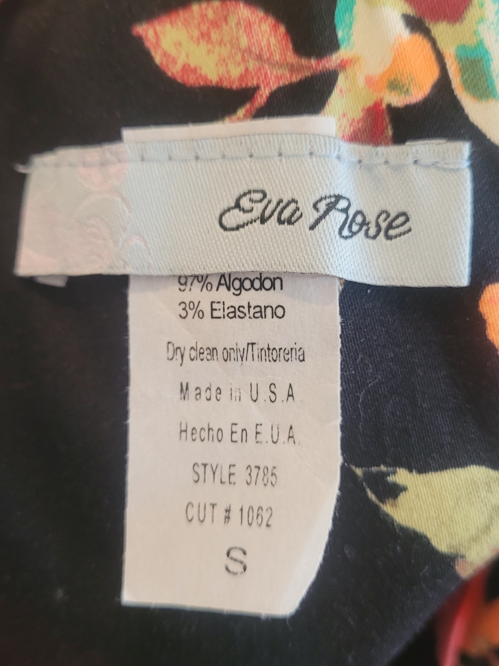 Eva Rose Made in USA Swing Dress, chic retro silhouette, stretch cotton, Size S - Picture 2 of 7